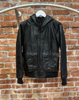 HYSTERIC GLAMOUR LEATHER HOODED JACKET ‘BLACK’