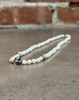 CHROME HEARTS CROSSBALL PEARL NECKLACE ‘WHITE’