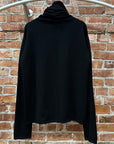 RICK OWENS FW07 EXPLODER 2-WAY SCARF NECK SWEATER ‘BLACK’