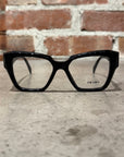 PRADA PR 09ZVF GEO GLASSES ‘BLACK’