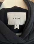 RHUDE CROSS MONOGRAM PULLOVER HOODIE ‘BLACK’