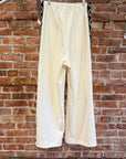 KAPITAL SMOOTH JERSEY STUNT TRACK PANTS ‘WHITE’