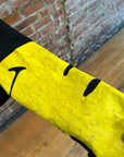 KAPITAL RECONSTRUCTED PATCHWORK SMILEY HOODIE ‘BLACK/YELLOW’