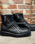 GMBH DOUBLE ZIPPER ANKLE BOOTS ‘BLACK’