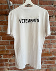 VETEMENTS SS18 STAFF TEE ‘WHITE’