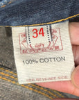 EVISU LOT 0000 PAINTBRUSH DIACOCK DENIM 'INDIGO/WHITE'
