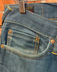 EVISU LOT 2008 THIN GULL STRAIGHT FIT DENIM ‘WASHED INDIGO/IVORY’