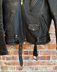 BLACKMEANS MOTO LEATHER JACKET ‘BLACK’