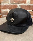CHROME HEARTS FLEUR LEATHER HAT ‘BLACK’