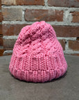 CHROME HEARTS CASHMERE CROSS PATCH BEANIE ‘PINK’