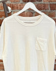VISVIM CASHMERE POCKET TEE ‘WHITE’