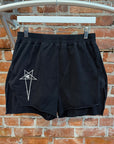 RICK OWENS X CHAMPION DOLPHIN SHORTS ‘BLACK’