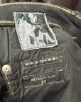 RICK OWENS SS21 PLEGETHON DRKSHDW WAXED DETROIT DENIM ‘BLACK’