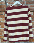 HYSTERIC GLAMOUR STRIPED LONGSLEEVE ‘BURGUNDY/CREAM’