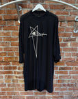 RICK OWENS DRKSHDW x CHAMPION MESH JERSEY TEE ‘BLACK’