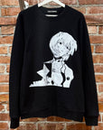 ROUGH SIMMONS EVANGELION REI CREWNECK ‘BLACK’