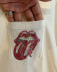 NUMBER (N)INE ROLLING STONES RHINESTONE TEE ‘WHITE’