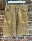 EVISU CORDUROY CHAINSTITCH SHORTS 'TAN'