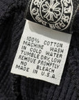 CHROME HEARTS FLORAL CROSS SKULL CAP BEANIE ‘BLACK’
