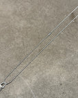 CHROME HEARTS CROSS BALL ZIPPER NECKLACE ‘SILVER’