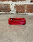 CHROME HEARTS CROSSBALL LEATHER BRACELET ‘RED’