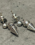 CHROME HEARTS SPIKE DROP EARRINGS (PAIR) ‘SILVER’