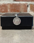 CHROME HEARTS RUBY V1 ANGEL MEDALLION NECKLACE ‘SILVER’
