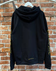 CHROME HEARTS OLIVE VERTICAL SCRIPT HOODIE ‘BLACK’