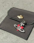 VIVIENNE WESTWOOD HEART DIAMENTE ORB PENDANT ‘RED/PINK’