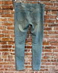 SAINT LAURENT SS15 D02 KNIFE CUT DENIM ‘MUD WASH BLUE’