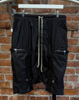 RICK OWENS DRKSDHW BAUHAUS CARGO SHORTS ‘BLACK’
