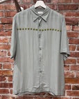 DRIES VAN NOTEN SILK STUDDED BUTTON TOP SHIRT 'GHOST'