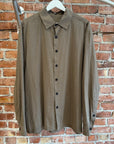 EVAN KINORI THE BIG SHIRT NO. 2 BUTTON UP ‘DARK BEIGE’