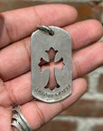 CHROME HEARTS LARGE CROSS DOGTAG ‘SILVER’