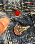 EVISU X PUMA THRASHED STRAIGHT LEG DENIM 'BLUE/MINT'