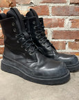 BOTTEGA VENETA STORM CUIR COMBAT BOOTS ‘BLACK’