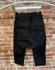 RICK OWENS FW18 POPLIN CROPPED DRAWSTRING PANTS ‘BLACK’