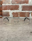 GUCCI TOM FORD HALF FRAME TITANIUM EYEGLASSES ‘MULTI’