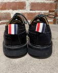 THOM BROWNE PEBBLE-GRAIN LONGWING BROGUES ‘BLACK’