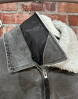 ACNE STUDIOS SHEARLING BOMBER JACKET ‘SLATE’