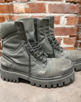 BALENCIAGA COMBAT 20MM CANVAS STRIKE BOOT 'GREEN'