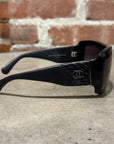 CHANEL QUILTED SHIELD SUNGLASSES ‘BLACK’