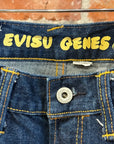 EVISU GENES THIN GULL SLIM STRAIGHT DENIM ‘INDIGO/IVORY’