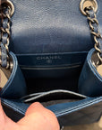 CHANEL QUILTED CAVIAR MINI WALLET BAG ON CHAIN ‘NAVY’