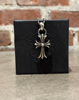 CHROME HEARTS SMALL CROSS W/ BALE NECKLACE ‘SILVER’