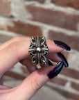 CHROME HEARTS DOUBLE FLORAL RING ‘SILVER’