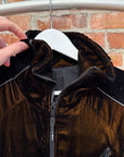 99%IS VELOUR TRACK JACKET ‘BROWN’