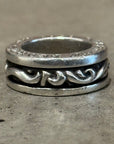 CHROME HEARTS SCROLL SPINNER RING 'SILVER'