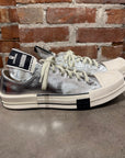 RICK OWENS x CONVERSE TURBODRK LOW SNEAKERS ‘SILVER’