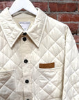 BOTTEGA VENETA QUILTED OVERSHIRT JACKET 'SEA SALT'